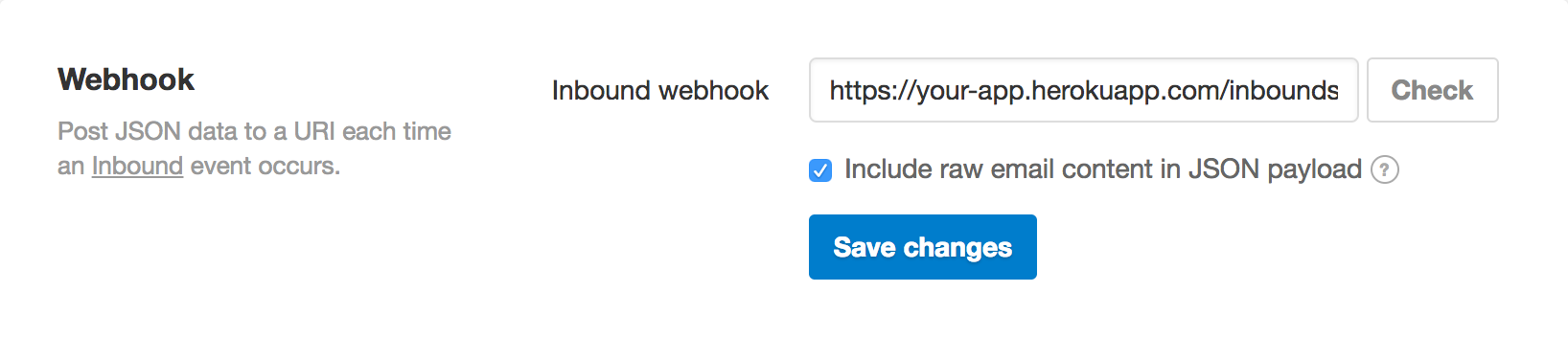 Inbound webhook